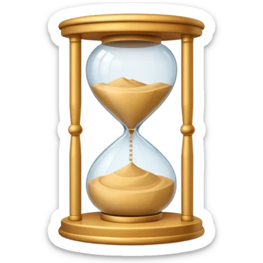 simple minimalist sand-clock only the glass and the sand sticker