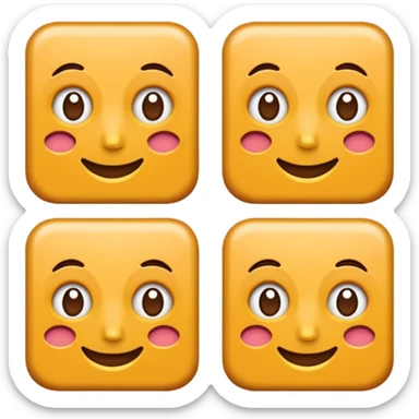 Crea una línea de cuadros como este "🟫" sticker