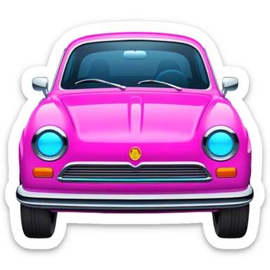 Voiture fluo sticker