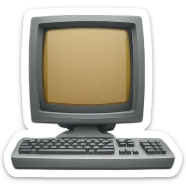 Old computer screen sticker