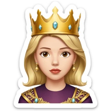 Scarlett Johansson, wearing crown  sticker