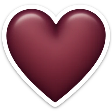 Burgundy coloured heart sticker