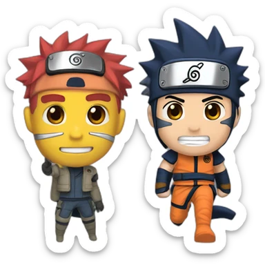 tranformes y naruto sticker