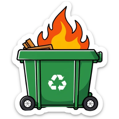 Dumpster fire sticker