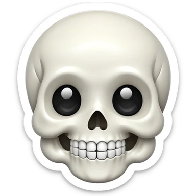 kawaii cute skull sticker