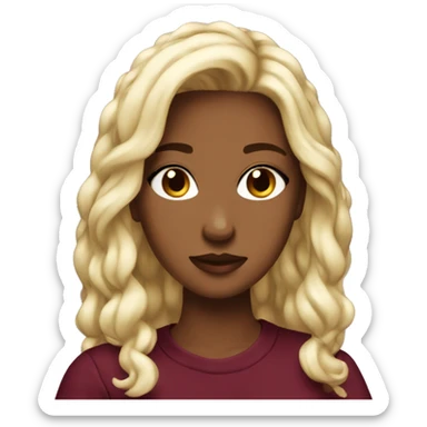 burgundy clean cool girl aesthetic emojis sticker