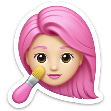 Cepillo pelo rosa sticker