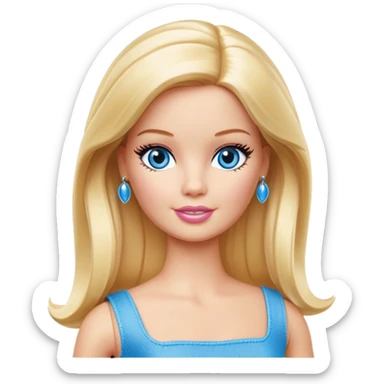 Full bodied Classic Barbie doll sticker