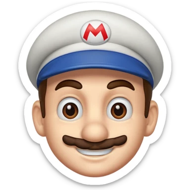 mario with one eyebrow up  sticker