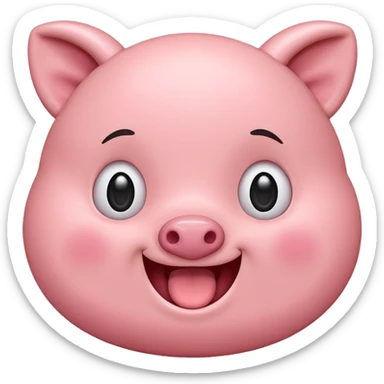 cute ham emoji that's excited or aggravated to encapsulate go ham sticker
