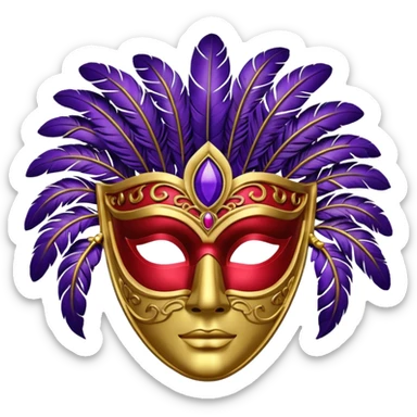 ancient Roman party mask sticker