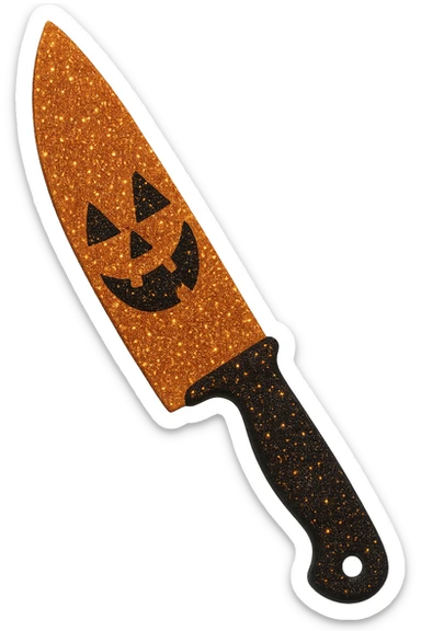 Halloween glitter knife, remove background  sticker