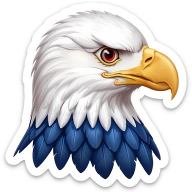 bald eagle, Fourth of July sticker