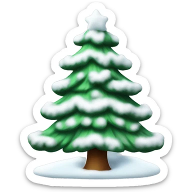 christmas tree with snow sticker