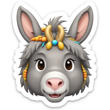 Cute donkey sticker