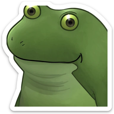 Frog sceptical sticker