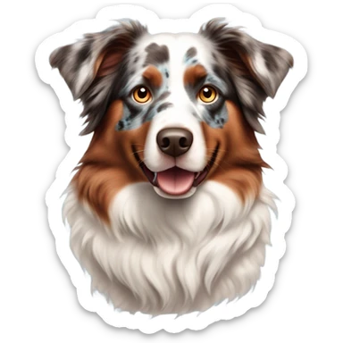 Red merle australian shepherd sticker