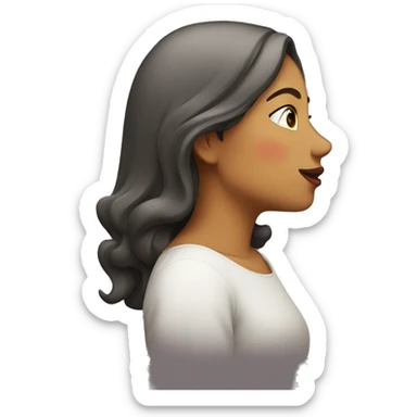 Mujer dando beso sticker