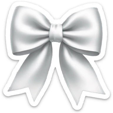 white satin bow sticker