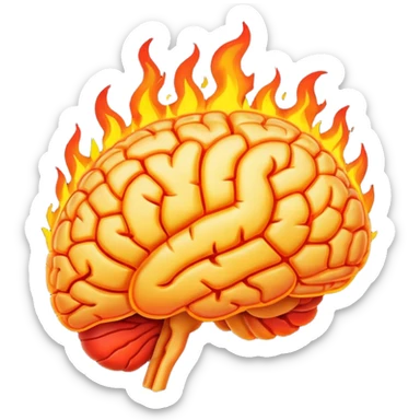 Fire brain sticker