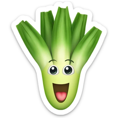 leek smiling sticker