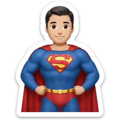 Superman standing with hands on hips sticker