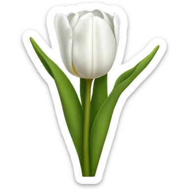 White tulips sticker