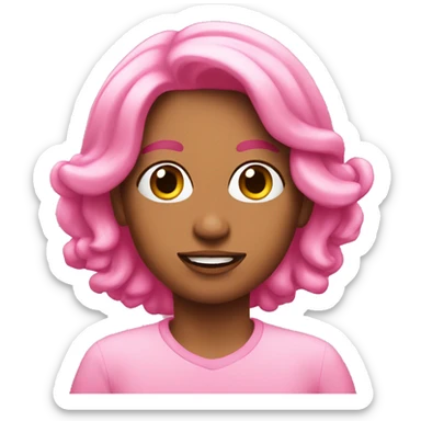 pembe fiyonk  sticker