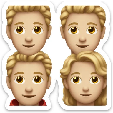 white boy with light brown hair with red eyes sticker