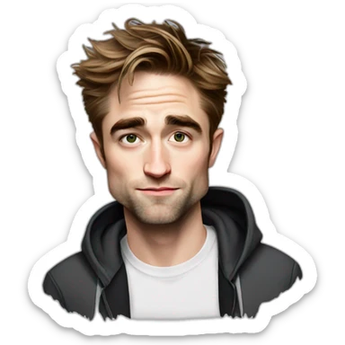 robert-pattinson cartoon wearing tee sticker