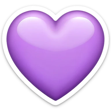 lilac heart sticker