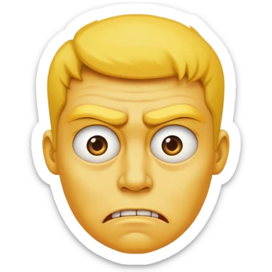 disgusted look emoji sticker