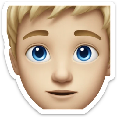 realistic portrait of a boy blue eyes sticker