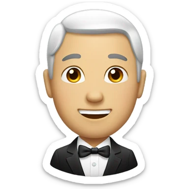 Chinese man in a tuxedo sticker
