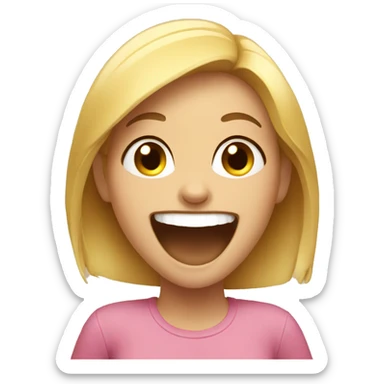 Girls laughing  sticker