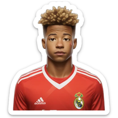 David Neres eyes closed and sad with the jersey of Benfica (Red jersey) sticker