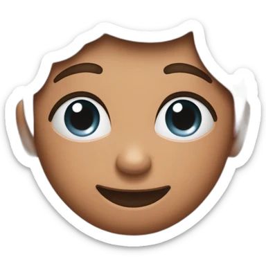 blush with smile and sweat droplet sticker