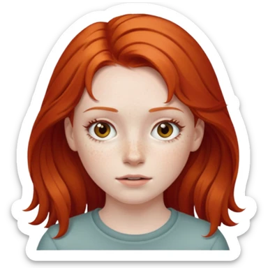 Red head girls sticker