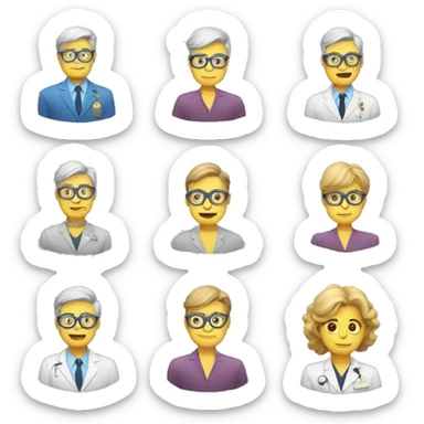 psicologist equip three sticker