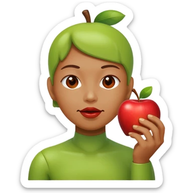 android eating apple sticker