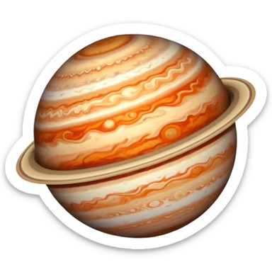planet Jupiter with swirling clouds sticker