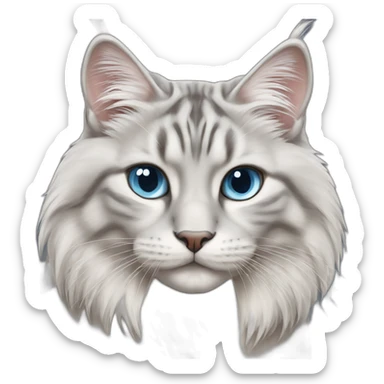 Blue lynx point female Siberian cat sticker