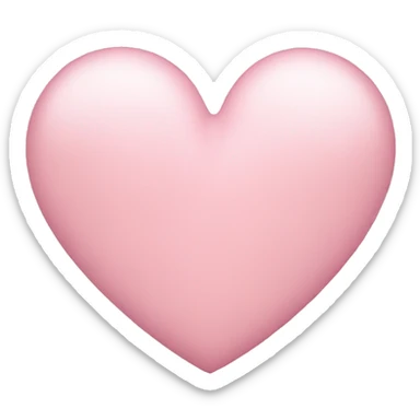 light pink heart sticker