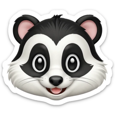 SKUNK HOLDING HIS NOSE sticker