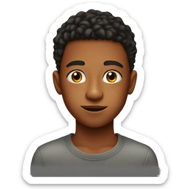 15 year old boy with red hair and freckles sticker