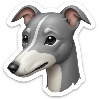 Greyhound front facing sticker