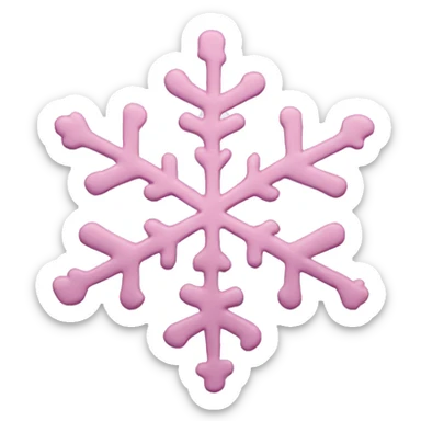 pastel pink snowflake  sticker