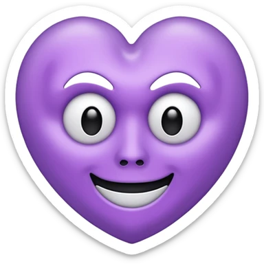 Light purple heart emoji with a Ghostface face sticker