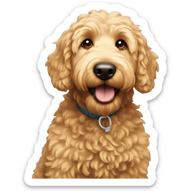 golden doodle dog sticker