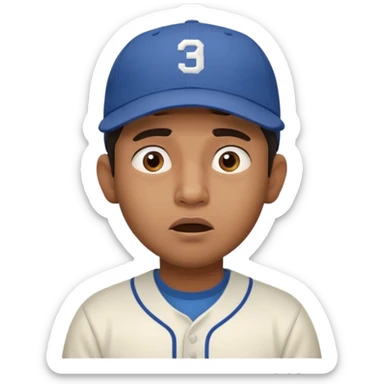  Fait un jeune indien pas trop beau avec un léger surprise un double menton et une casquette sur la tete sticker